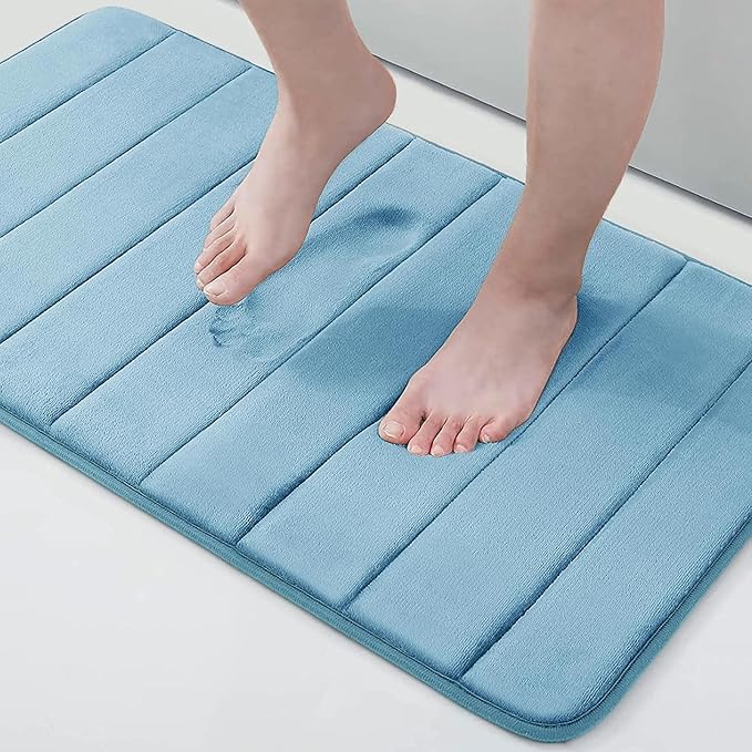 Buganda Memory Foam Bath Mat, Ultra Soft and Non-Slip Bathroom Rugs, Water by Buganda