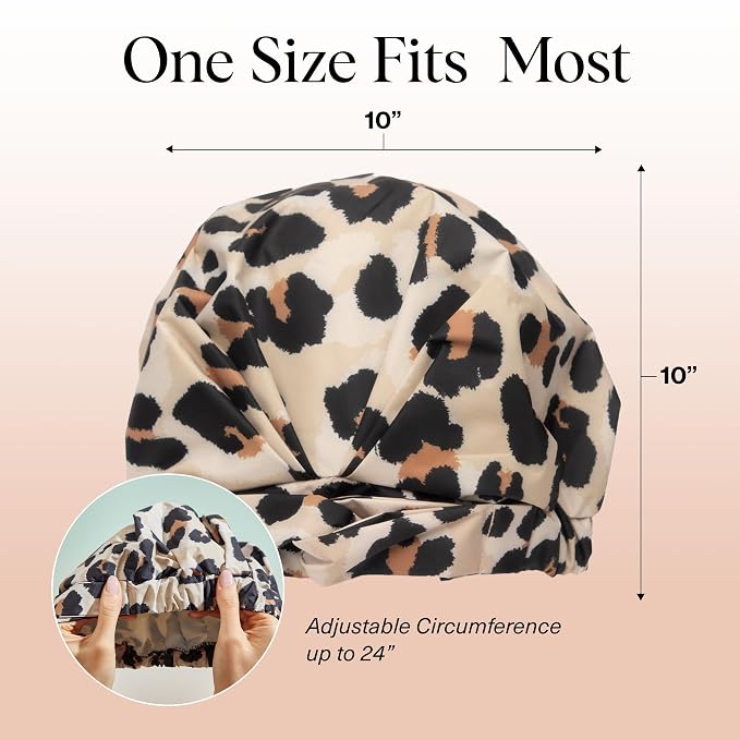 Kitsch Luxury Shower Caps for Women Reusable Waterproof - Image 5