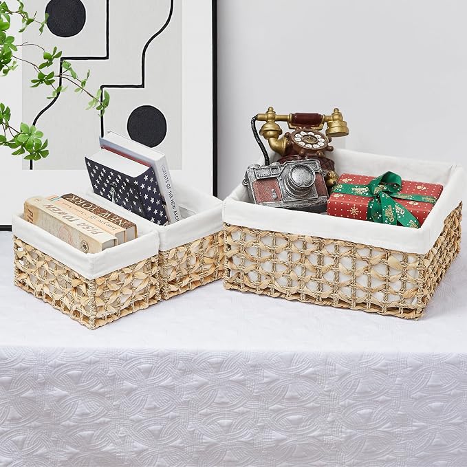 Vagusicc Wicker Basket, Large Wicker Storage Basket Bins - Image 6