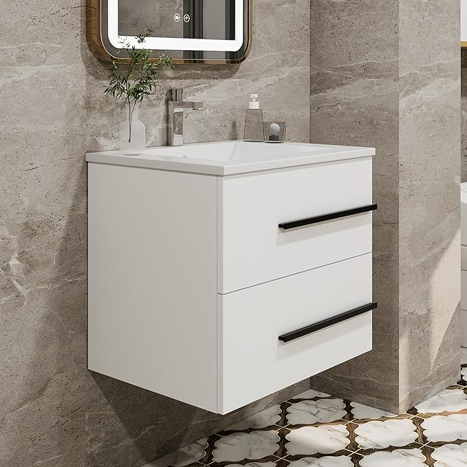 Bathroom Vanity no Sink 24" Designer Floating Bathroom Vanity - Image 6