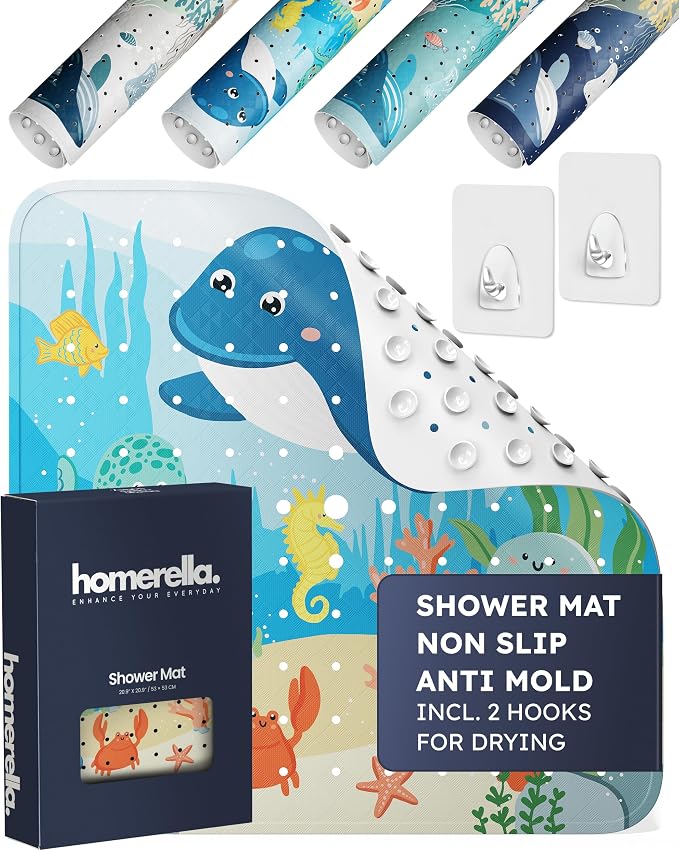 homerella® Shower Mat Non Slip Anti Mold, Non Slip Shower Mats by Homerella