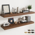 55 Inch Long Floating Shelves for Wall Set of 2, Easy Install Engineered Wood by Marsmiles