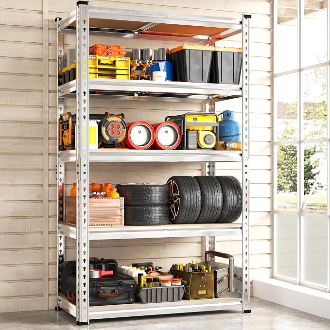 REIBII Storage Shelves 2020LBS Garage Shelving Heavy Duty 5 Tier Metal Shelving - Image 9