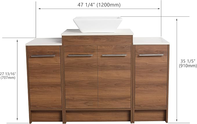 48 Inch Bathroom Vanity with Sink, Mordern Bathroom Vanity, Single Sink - Image 2