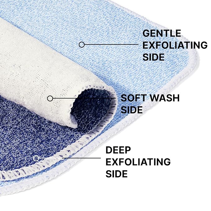 ZOMCHI Exfoliating Wash Cloths for Face and Body, Dual Sided Scrub Bath Cloth - Image 2