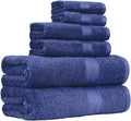 Amazon Basics 6 Piece Oversized Fade resistant Towel set, 100% Cotton towels by AmazonBasics