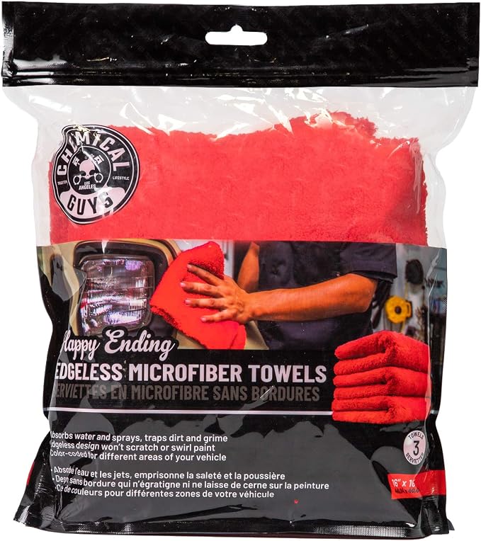 Chemical Guys Happy Ending Ultra Plush Edgeless Microfiber Towel - Image 2