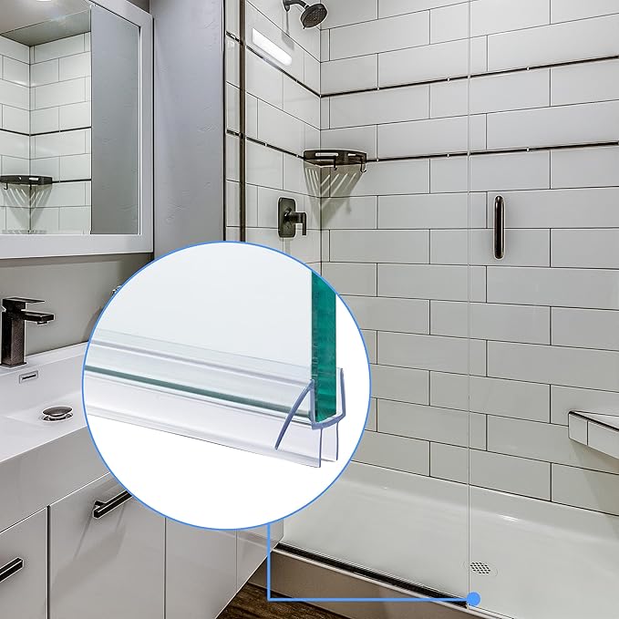 2-Pack ShowerDoor Bottom Seal 3/8" x 36" Polycarbonate Frameless Ultra Clear - Image 7