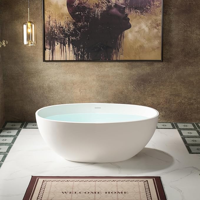 WOODBRIDGE 55 in. x 30.75 in. Stone Resin Luxury Contemporary Solid Surface - Image 2