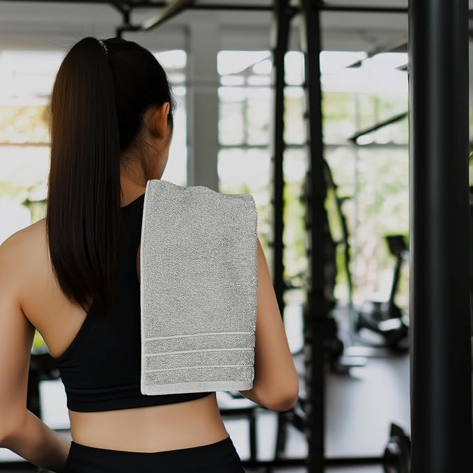Tens Towels Pack of 6 Hand Towels, 100% Cotton, Lighter Weight, Quick to Dry - Image 8