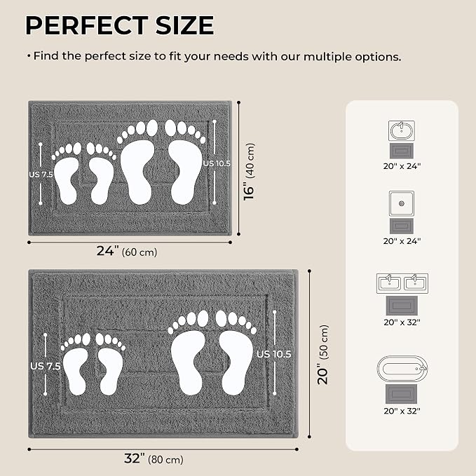 GRANNY SAYS Bathroom Rugs Sets 2 Piece, Super Soft Absorbent Microfiber Bath - Image 3