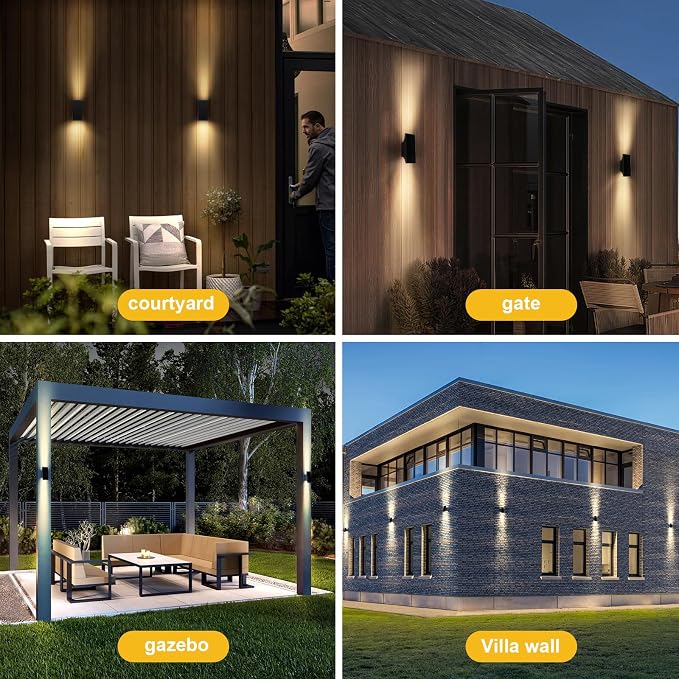 Solar Sconce Lights Outdoor, Dimmable Solar Wall Lights Up and Down, 3000K - Image 5