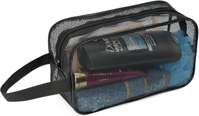 Mesh Shower Caddy Bag for Bathroom Gym Camping Portable Travel Mesh Toiletry by REDSINDA