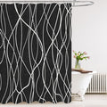 Tititex Morden 140gms Faux Linen Bath Shower Curtain Set Textured Fabric by Tititex