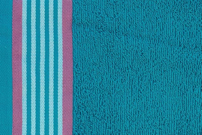 CASA COPENHAGEN He & She 6 Pieces Towel Set- Teal + Pink, 550 GSM 2 Bath Towel - Image 7