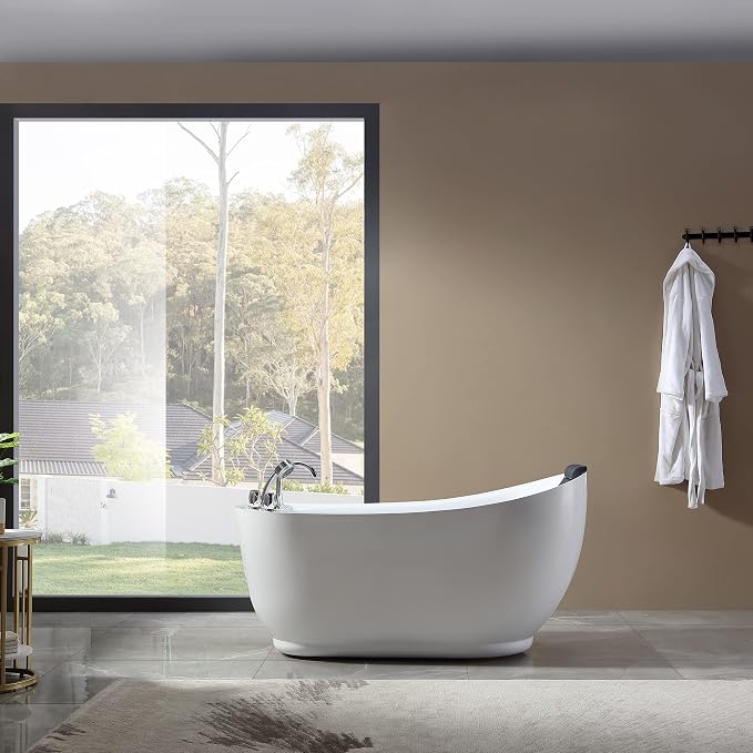 Empava 67 inch Acrylic Freestanding Whirlpool Bathtub - Image 6