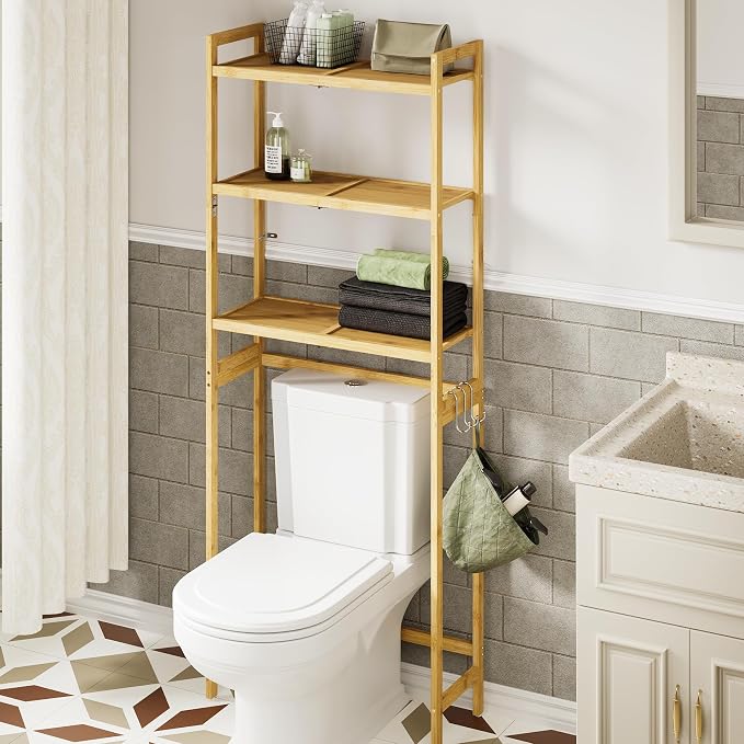 AMBIRD Over The Toilet Storage, 3-Tier Bathroom Organizer Over Toilet by AMBIRD