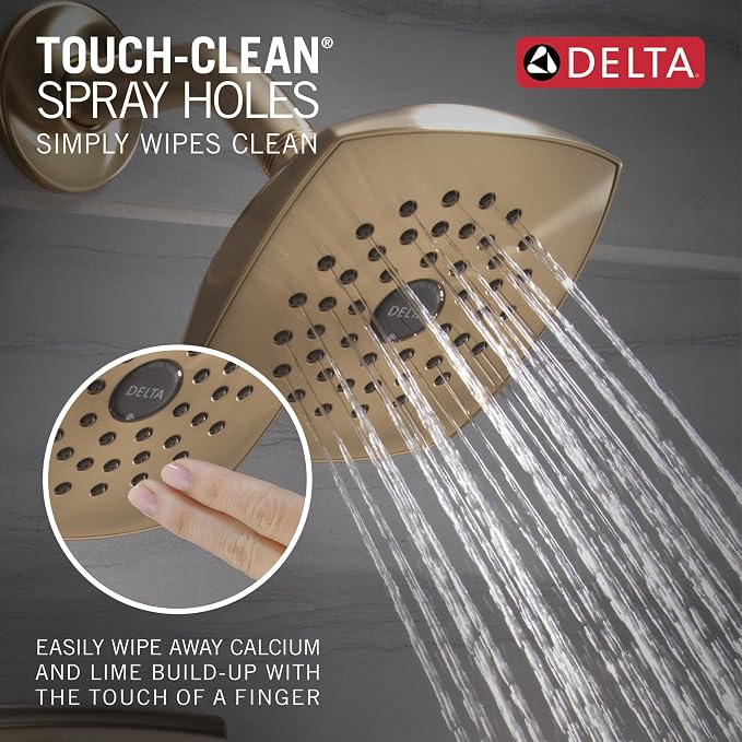 Delta Ashlyn 14 Series Shower Faucet Set, Brushed Gold Shower Head and Handle - Image 5