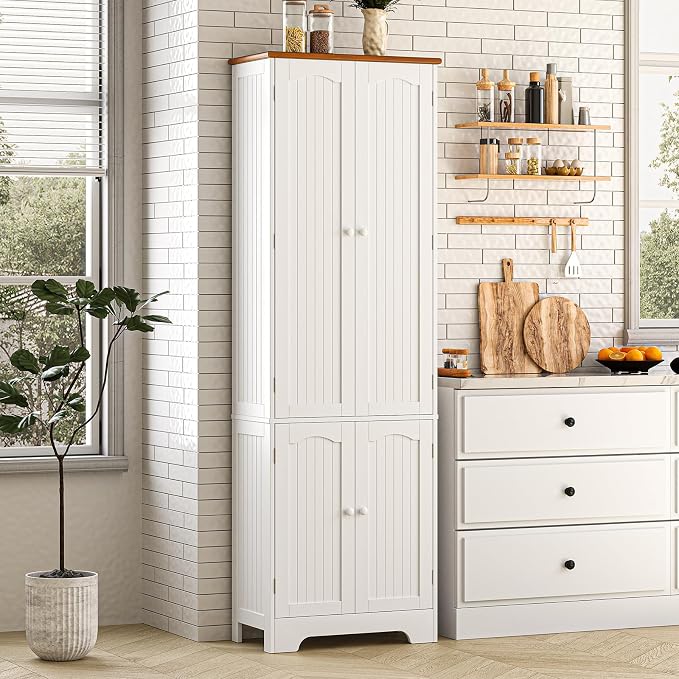 72.2'' Pantry - 4 Door Kitchen Cabinet by Unknown