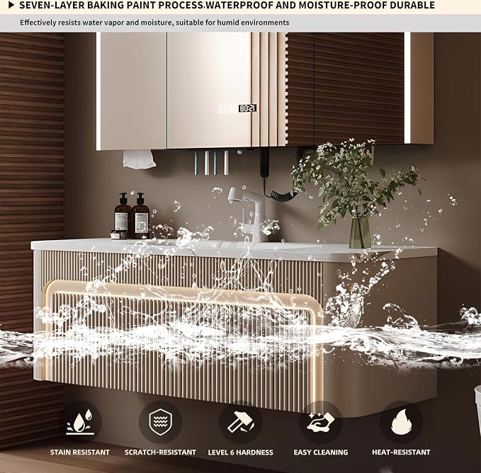 52” Bathroom Vanity Set, Floating Bathroom Vanities - Image 3