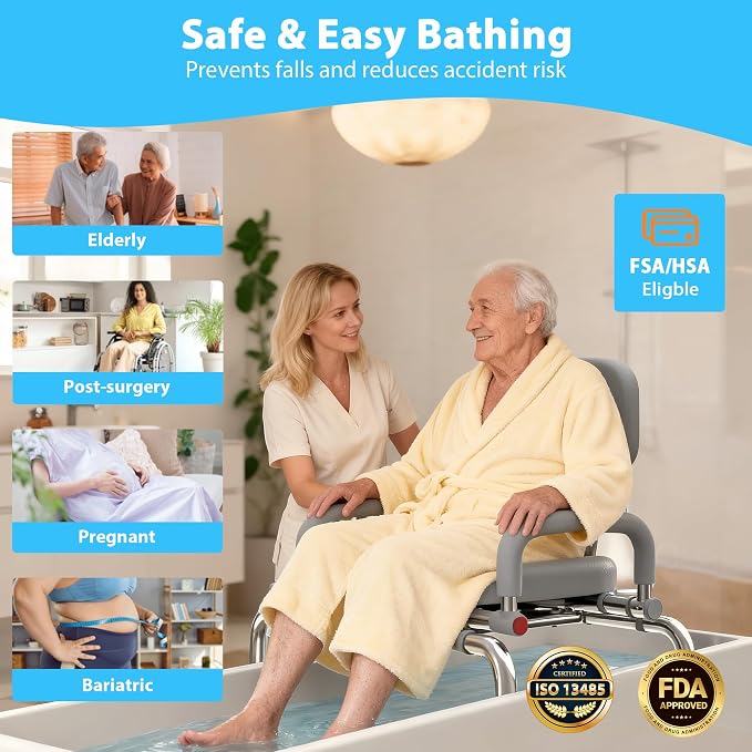 Sliding Shower Chair Tub Transfer Bench - Image 7