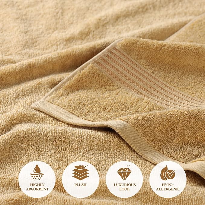 Superior Egyptian Cotton Bath Towel Set, Home Bathroom Towels, Guest Bath - Image 6
