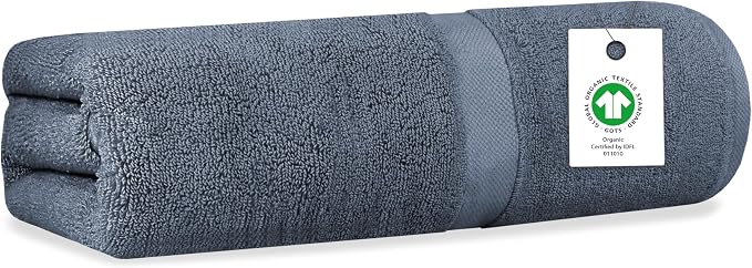 Delara Organic Cotton Luxuriously Plush Bath Sheet | GOTS & Oeko-TEX Certified by Delara