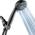 AquaDance High Pressure 6-Setting Matte Black Handheld Shower Head by AquaDance