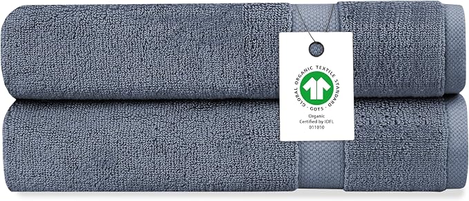 Delara Organic Cotton Luxuriously Plush Hand Towel Pack of 2 | GOTS & OEKO-TEX by Delara