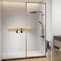 Dimaris Shower Door 30" X 78" Clear Tempered Fluted Glass Framed Shower Screen by BathHomeExpert