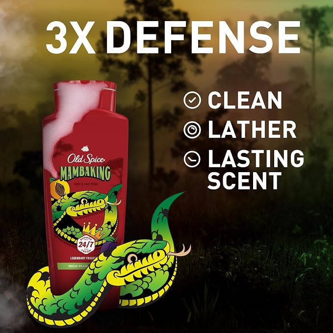 Old Spice Cleansing Body Wash for Men, 3X Defense, 24/7 Shower Fresh - Image 2