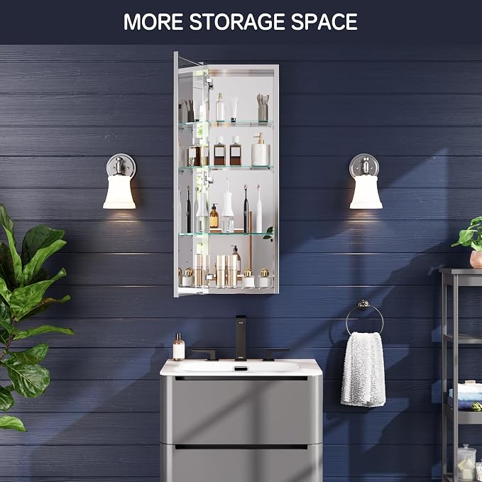 Medicine Cabinet 12" x 36", Bathroom Medicine Cabinet - Image 9