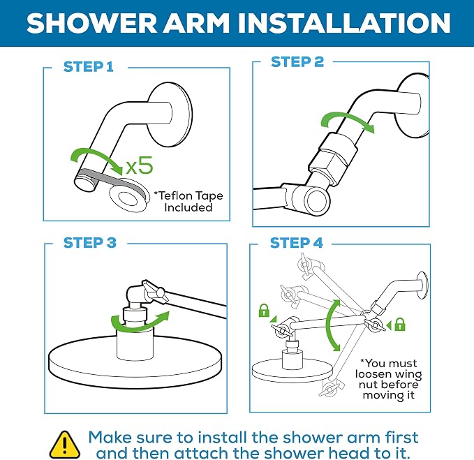 SparkPod 16" Solid Brass Shower Head Extension Arm - Image 5