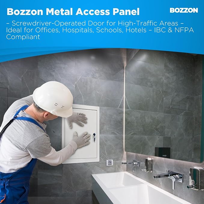 BOZZON Access Panel for Drywall 14 x 29 inch – Metal Door - Image 8