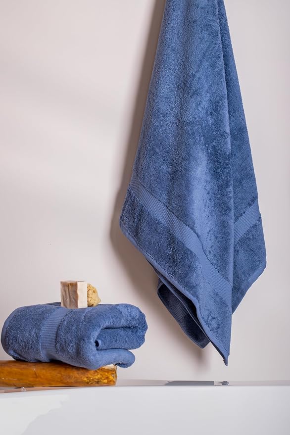 SALBAKOS 100% Turkish Cotton Extra Large Bath Sheet Set of 2 35x70 inch | - Image 3