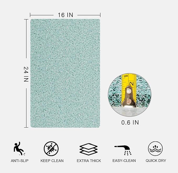 Nonslip Bathtub Mat, Anti Slip Bath Mat 0.6" Extra Thick, Quick Dry Bath Tub - Image 2