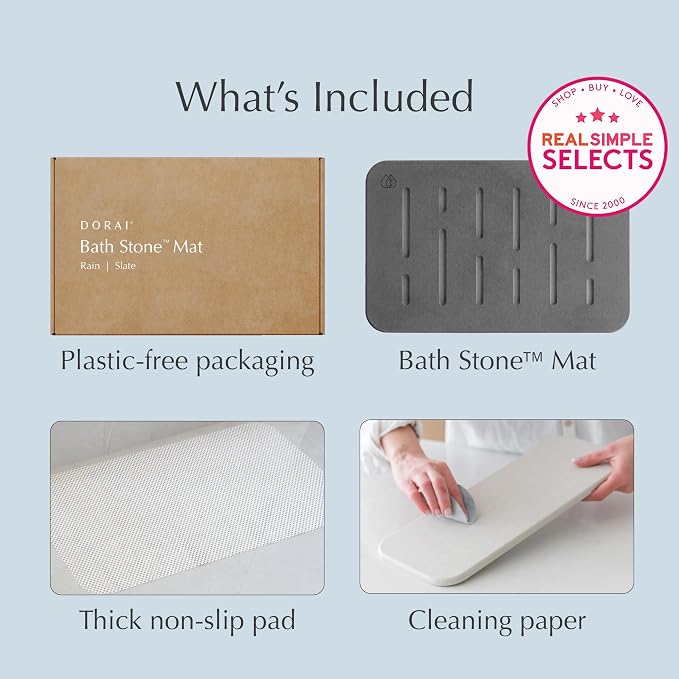 Dorai Home Bath Stone Mat 23.6"x15.4" – Quick-Dry, Non-Slip Diatomite Stone - Image 7