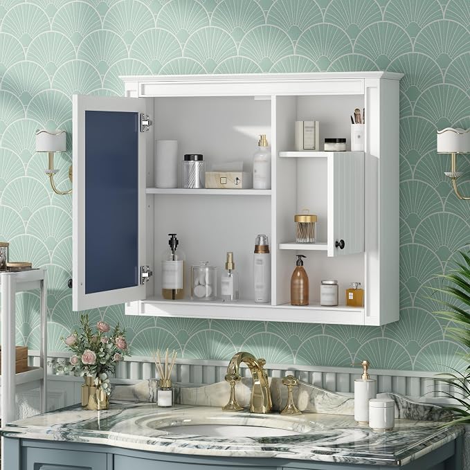 32'' White Bathroom Wall Cabinet - Image 3