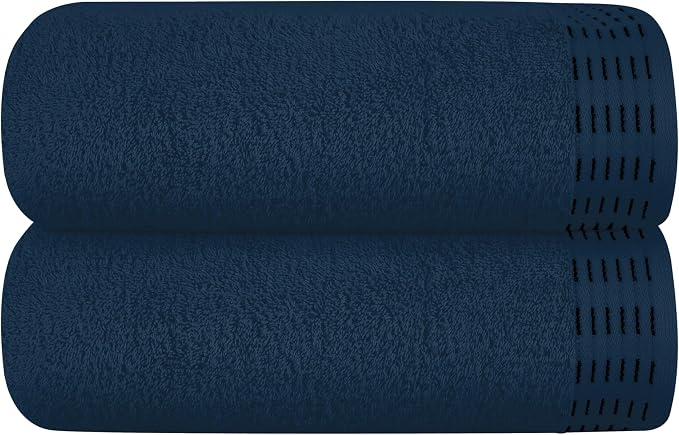 Cotton 2 Pack Oversized Bath Towel Set 28x55 inches, Large Bath Towels by Unknown