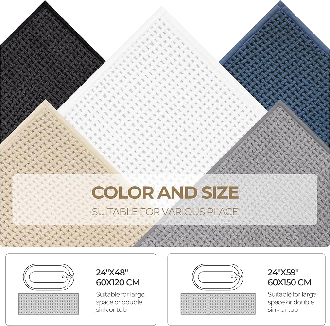 GRANNY SAYS Beige Bathroom Rugs, Absorbent Bath Mats - Image 9