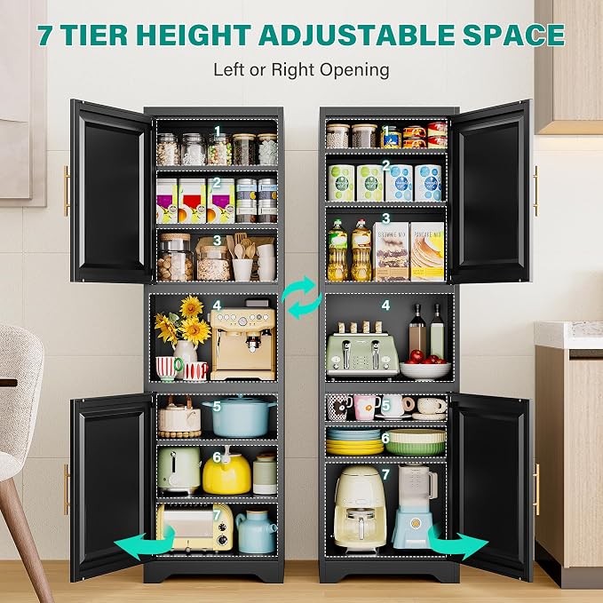 SISESOL 67" Tall Narrow Storage Cabinet - Image 6