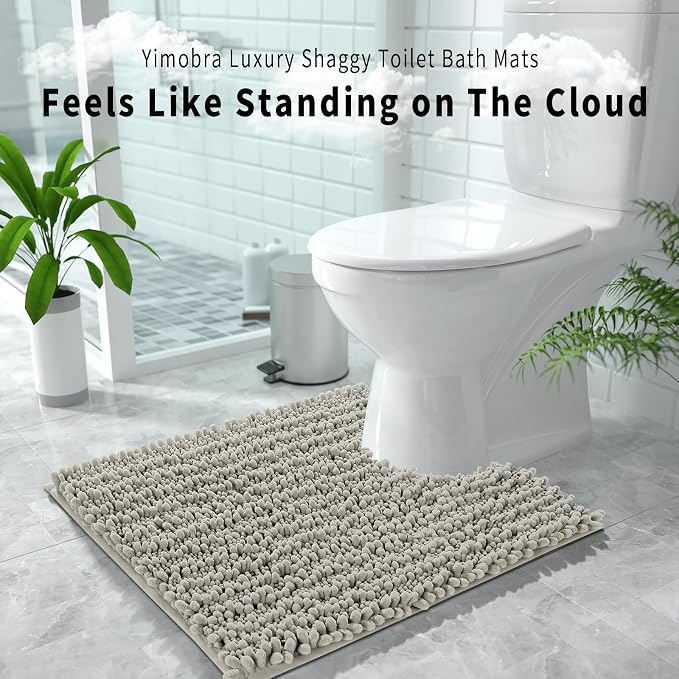 Yimobra Toilet Rug U Shaped Washable 24x20 Inch - Image 6