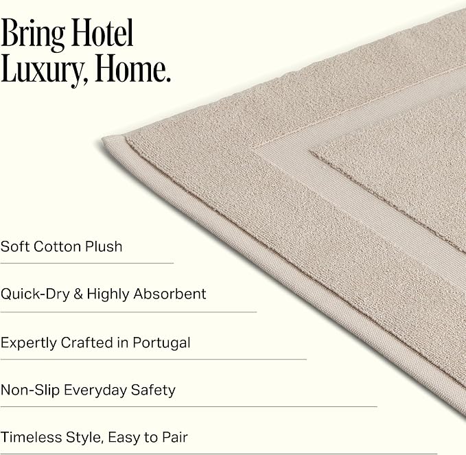 Preston Lane Douro Bath Mat – 100% Cotton, Plush & Absorbent Quick-Dry Bathroom - Image 3