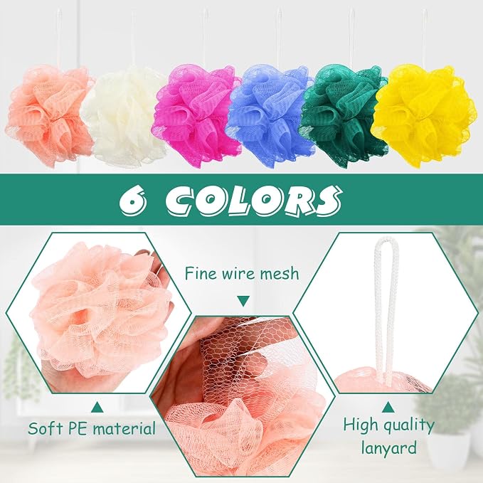 Sunnyray 100 Pcs Bath Sponge Shower Loofahs Bulk Bath Luffas Exfoliating Body - Image 4