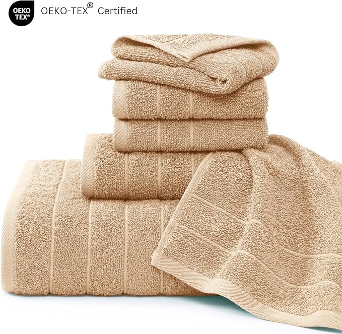 Casa Platino 100% Mercerized Cotton Bathroom Towel Set - Image 5