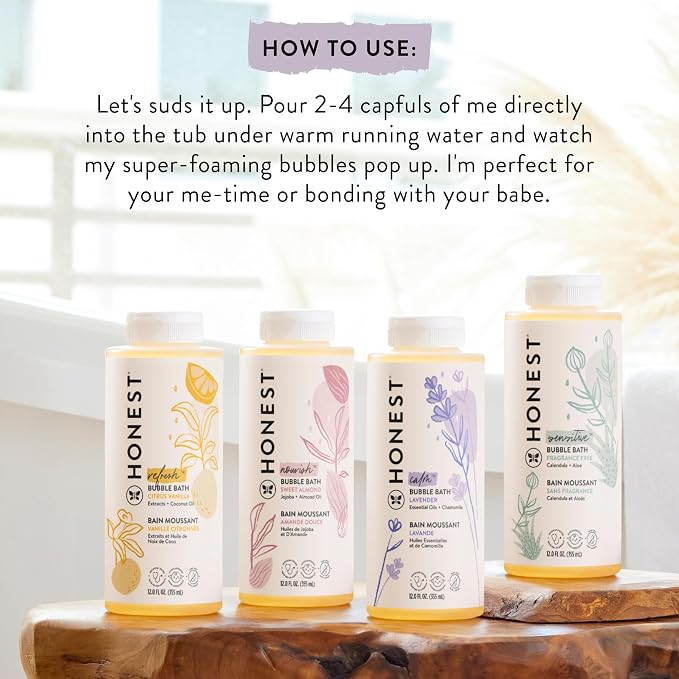 The Honest Company Foaming Bubble Bath Gentle Tear-Free Hypoallergenic Baby Wash - Image 6