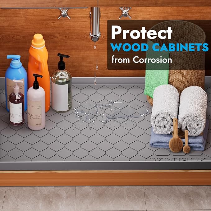 Silicone Under Sink Mat 34" x 22", kitchen Essentials and Gadgets, Shelf liner - Image 3