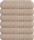 BOUTIQUO Ultra Soft Cotton 6 -Piece Hand Towel Set 16x24 Inch, Spa & General by BOUTIQUO