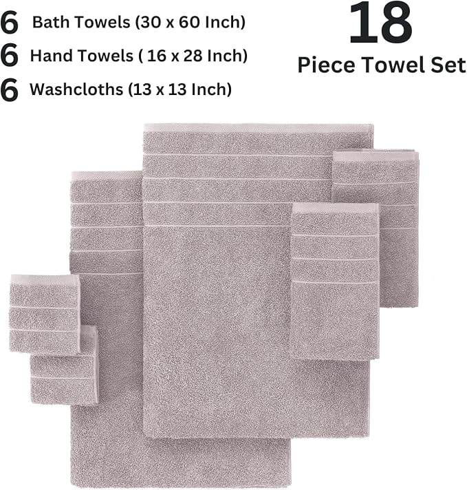 Casa Platino 100% Cotton Luxury Bathroom Towel Set - Image 4