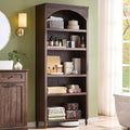 76" Tall Arched Bathroom Storage Cabinet, 5 Tiers Large Farmhouse Arched by IFBUYFarmhouseFurniture